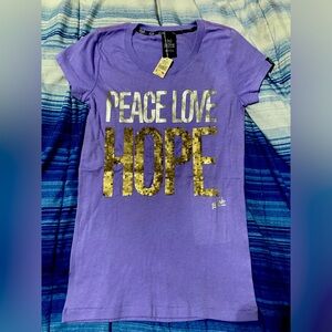 Y2K Victoria Secret Pink Sequin Tee Small NWT Authentic